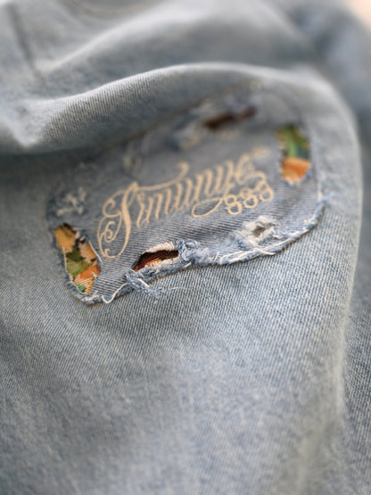 Sunflower Rise Denim Jacquard Pants