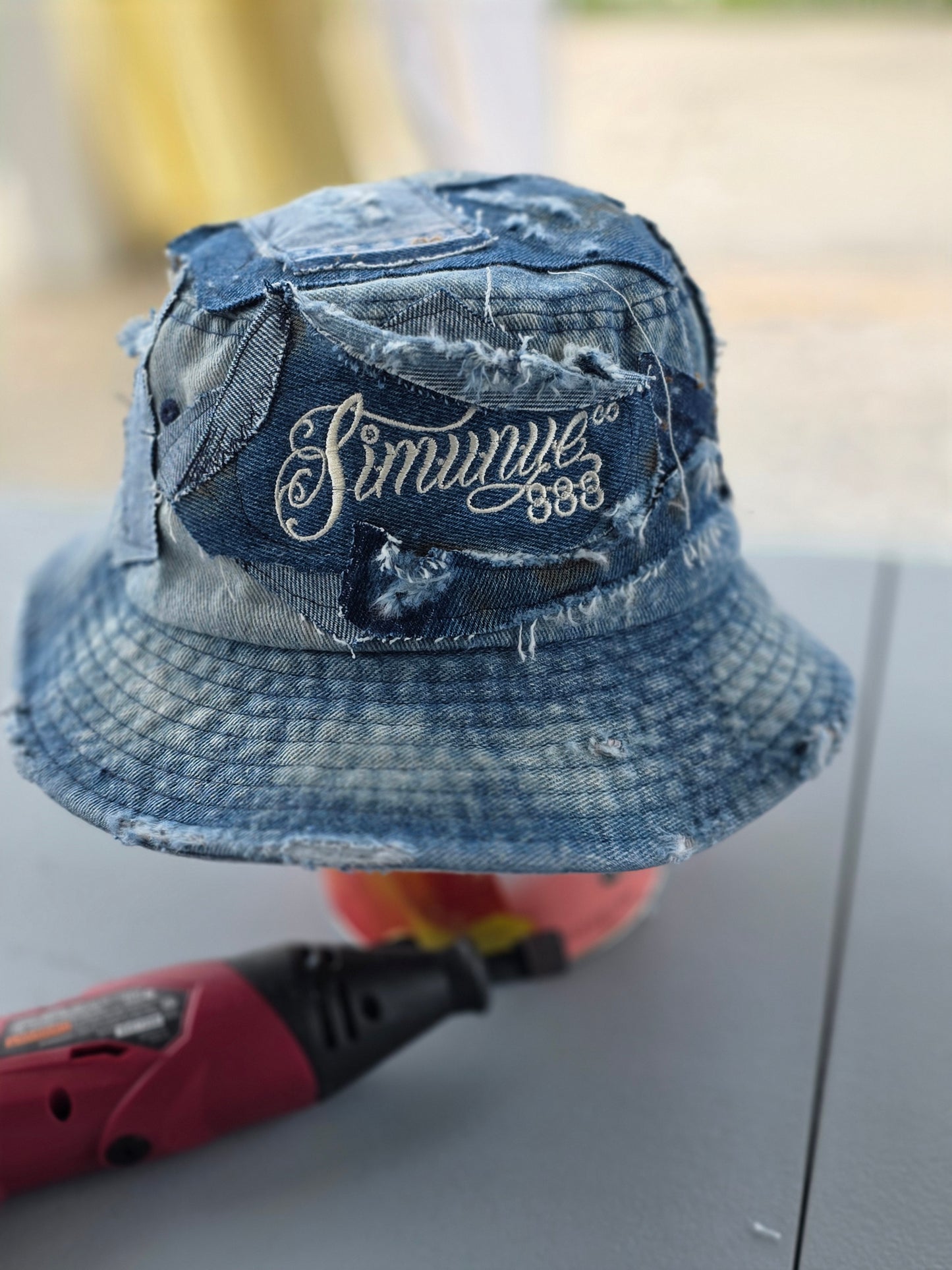 The 1-of-1 333 Distressed Denim Bucket Hat