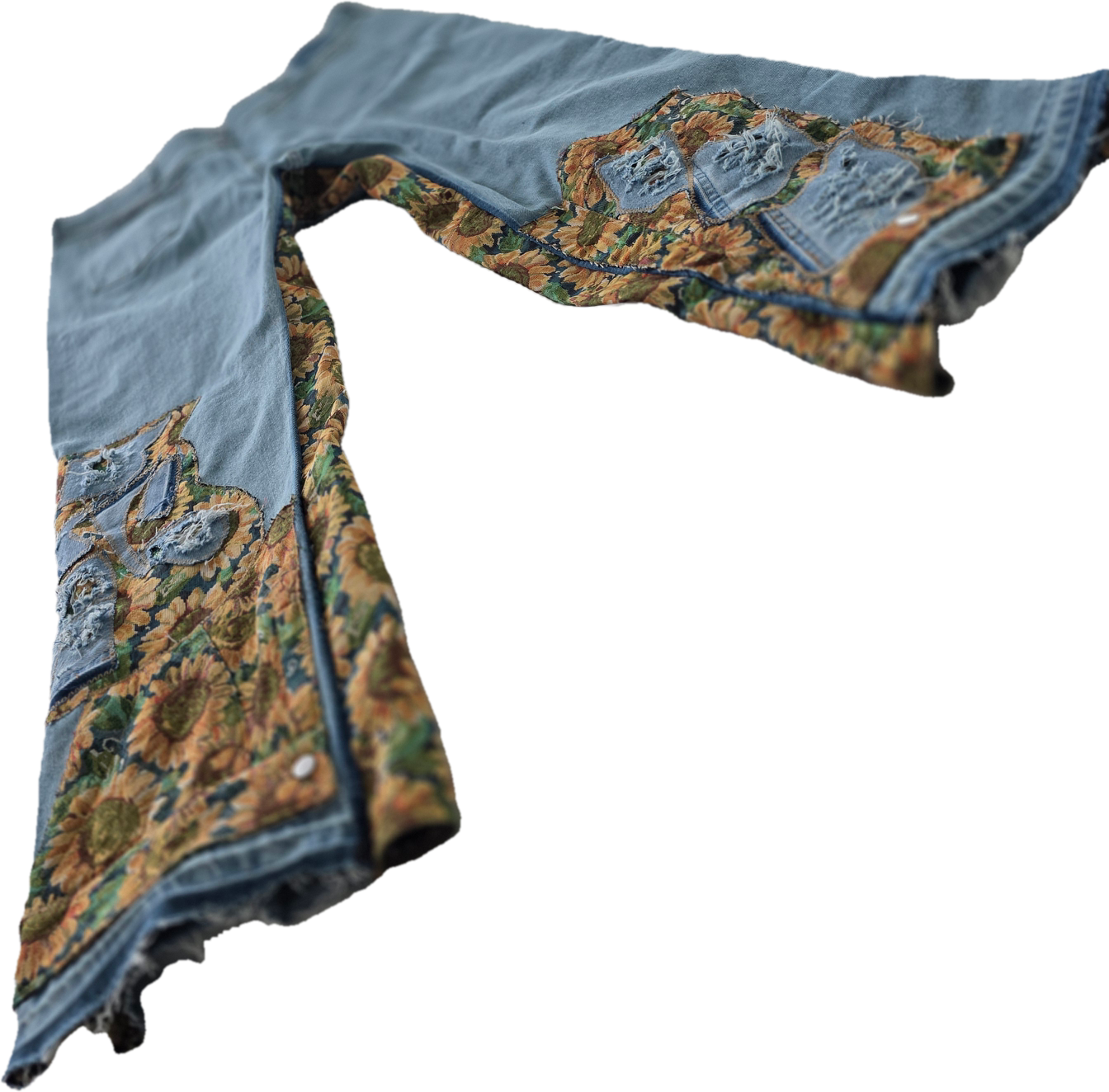 Sunflower Rise Denim Jacquard Pants