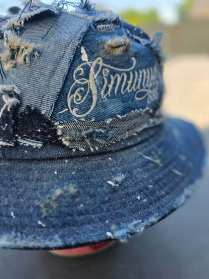 The 1-of-1 333 Distressed Denim Bucket Hat