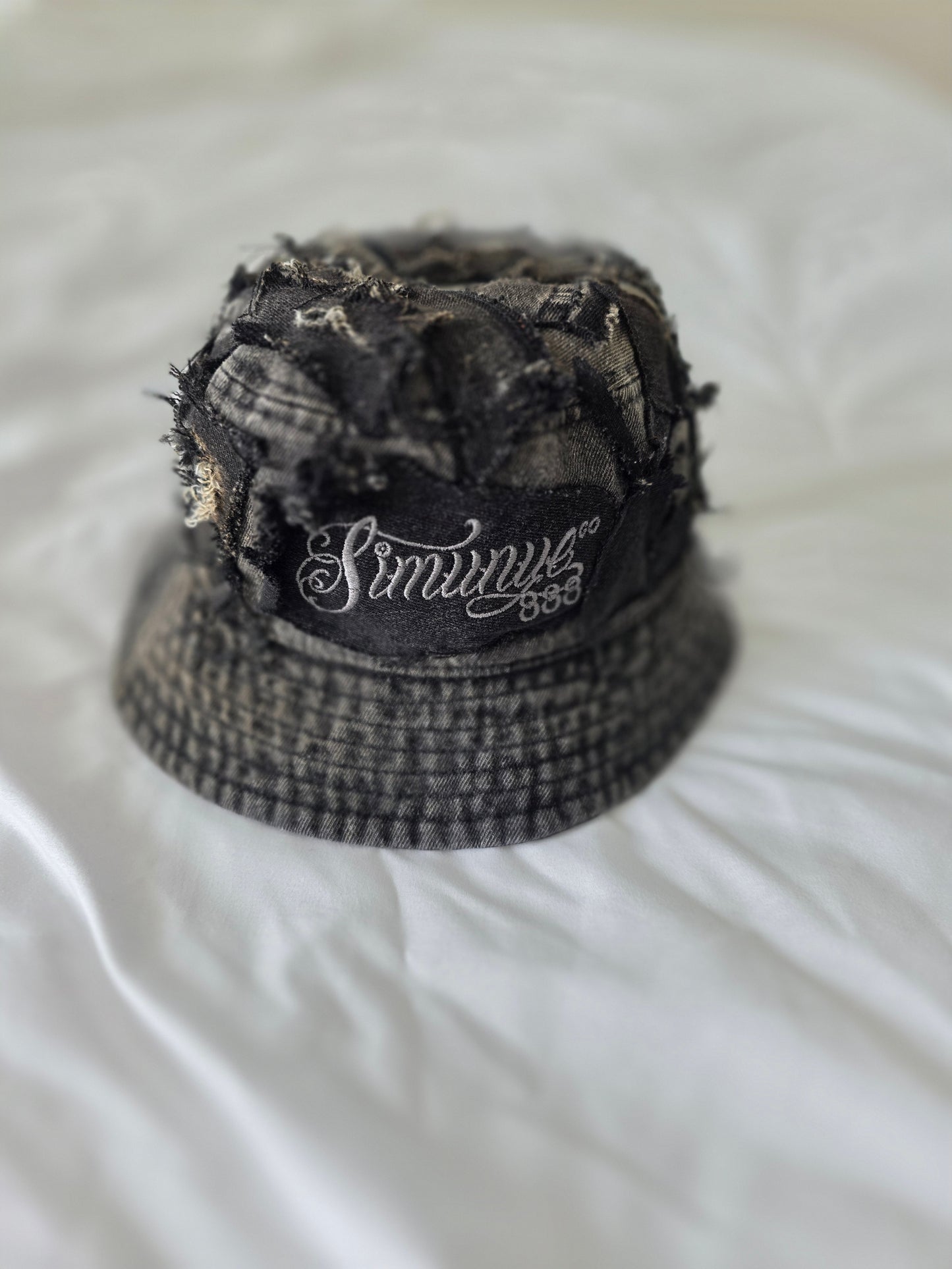The 1-of-1 333 Distressed Denim Bucket Hat