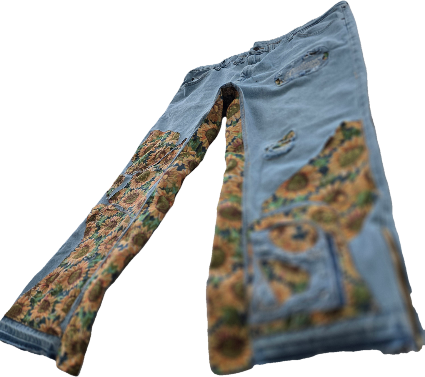 Sunflower Rise Denim Jacquard Pants