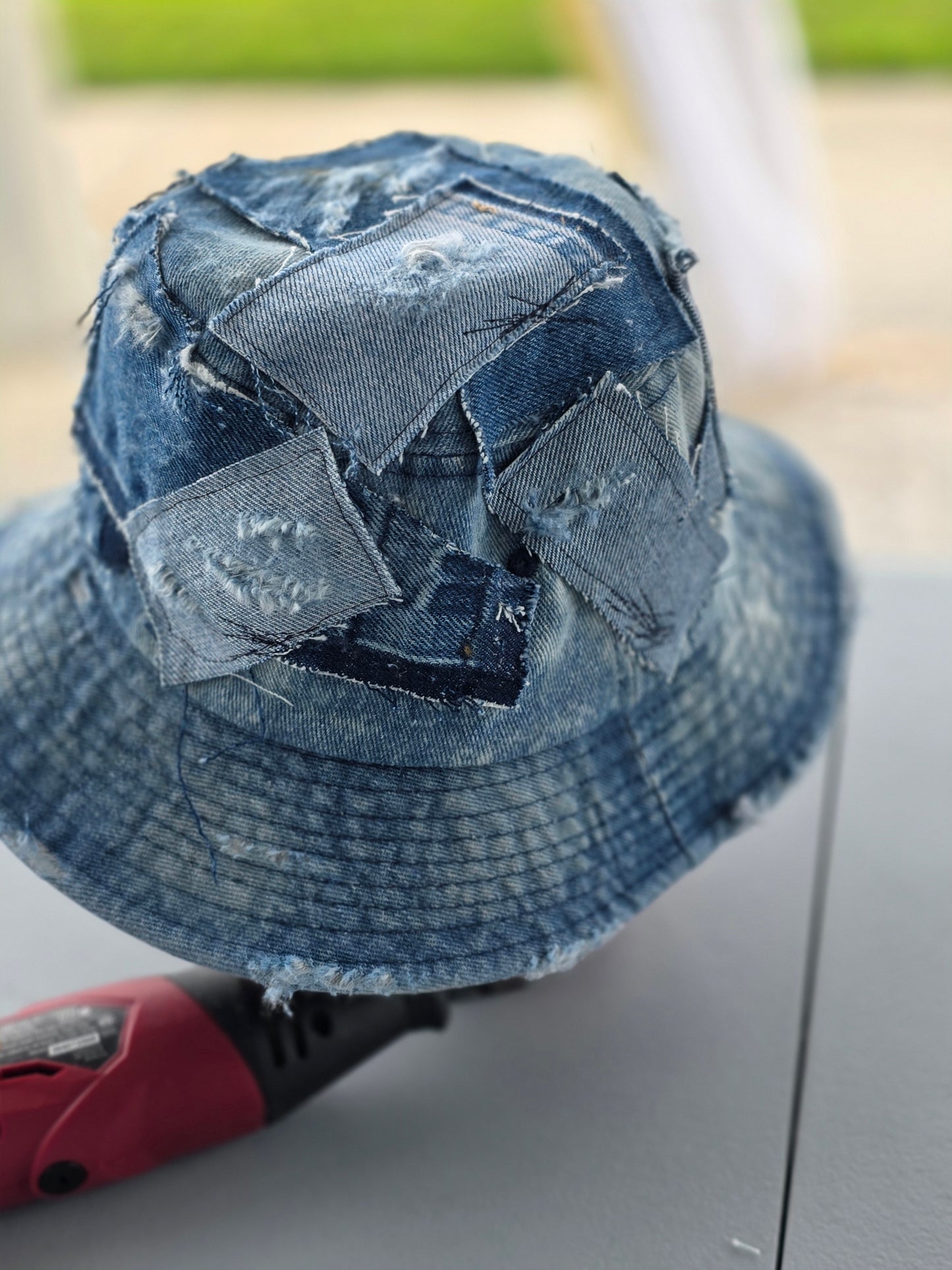 The 1-of-1 333 Distressed Denim Bucket Hat