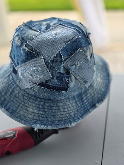 The 1-of-1 333 Distressed Denim Bucket Hat
