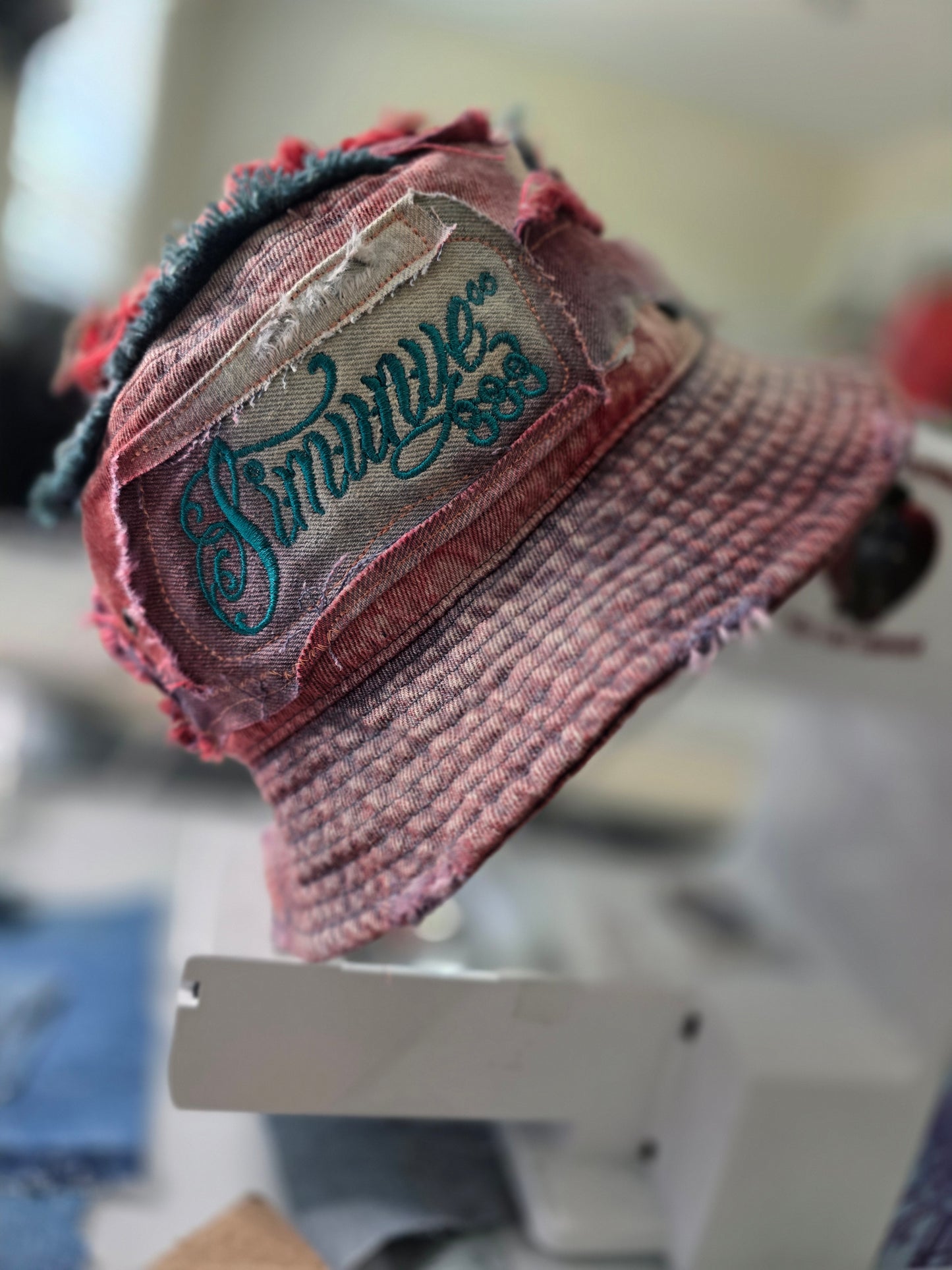 The 1-of-1 333 Distressed Denim Bucket Hat